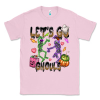 Bubblegum Pink Let's go ghouls Classic Tee - NancyCooperArtShop