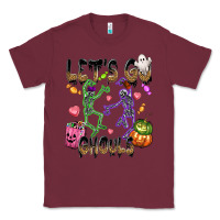 Burgundy Let's go ghouls Classic Tee - NancyCooperArtShop
