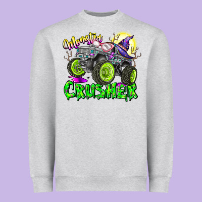 Monster Crusher Heavyweight Sweatshirt Designed By Cowhidedigitalart