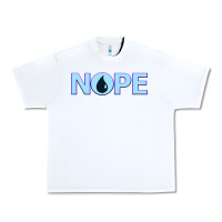 White NOPE  Blue Magic  Island Mana Symbol Urban Heavy Tee - trangStudio