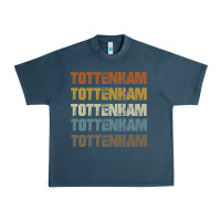 Midnight Navy Retro Vintage Tottenham London Urban Heavy Tee - trangStudio