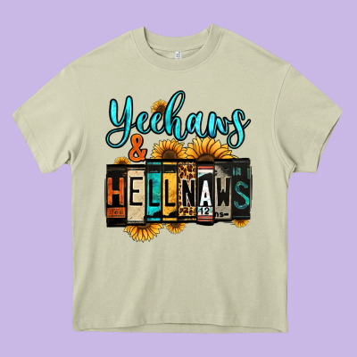 Yeehaws And Hellnaws Heavy Core Tee Designed By Jasminsmagicworld