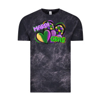 Cloud Black mardi gras heart Vintage Tee - CowGirlArtShop