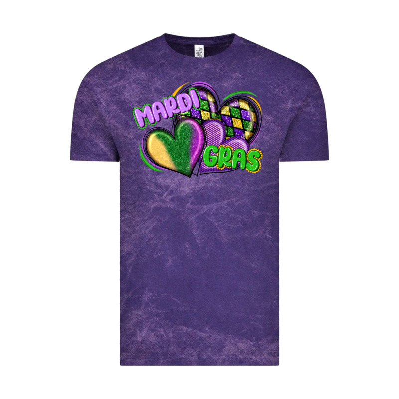 Mardi Gras Heart Vintage Tee by CowGirlArtShop | Teevron
