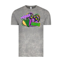 Cloud Rock mardi gras heart Vintage Tee - CowGirlArtShop