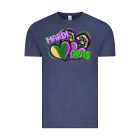Vintage Denim mardi gras heart Vintage Tee - CowGirlArtShop