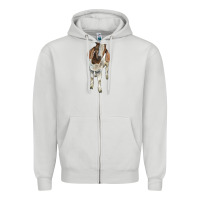Dove Grey boer goat Zipper Hoodie - LillyAllenDesigns