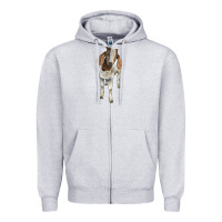 Heather Grey boer goat Zipper Hoodie - LillyAllenDesigns