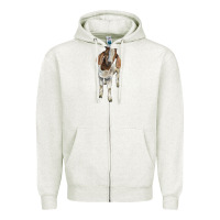 Oatmeal Heather boer goat Zipper Hoodie - LillyAllenDesigns
