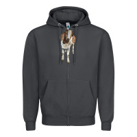 Smoke boer goat Zipper Hoodie - LillyAllenDesigns