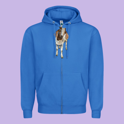 Boer Goat Zipper Hoodie Designed By Lillyallendesigns