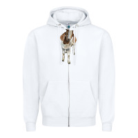 White boer goat Zipper Hoodie - LillyAllenDesigns
