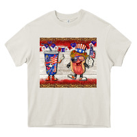 Cream usa hot dog coca tumbler Heavy Core Tee - BarkalooDesign