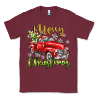 Burgundy Merry Christmas truck Classic Tee - texasbilliewilder