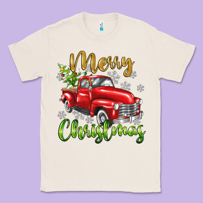 Merry Christmas Truck Classic Tee Designed By Texasbilliewilder