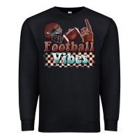 Black football vibes Premium Sweatshirt - BarkalooDesign