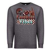 Charcoal Heather football vibes Premium Sweatshirt - BarkalooDesign