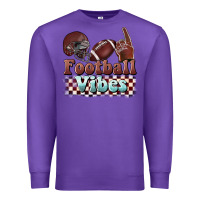Purple football vibes Premium Sweatshirt - BarkalooDesign