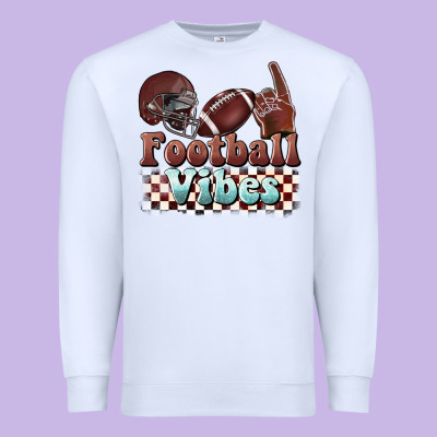 Football Vibes Premium Sweatshirt Designed By Barkaloodesign