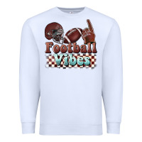 White football vibes Premium Sweatshirt - BarkalooDesign