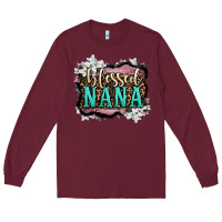 Burgundy blessed nana Long Sleeve Tee - OliviaCreatesArt