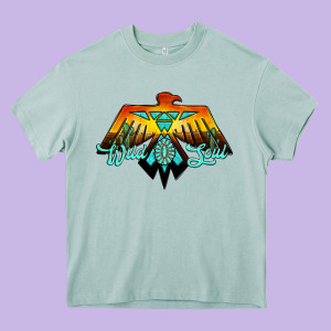 Thunderbird Wild Soul Heavy Core Tee Designed By Jahusdesignshop