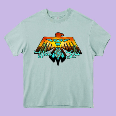 Thunderbird Wild Soul Heavy Core Tee Designed By Jahusdesignshop