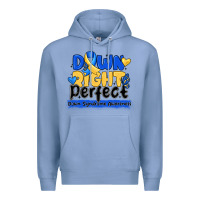 Colony Blue down right perfect down syndrome awareness Premium Hoodie - CowhideDigitalArt