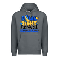Rock down right perfect down syndrome awareness Premium Hoodie - CowhideDigitalArt
