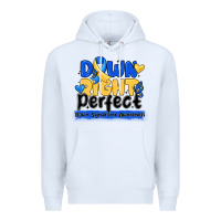 White down right perfect down syndrome awareness Premium Hoodie - CowhideDigitalArt