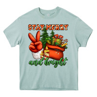 Arona stay merry and bright peace hand Heavy Core Tee - Jasminsmagicworld