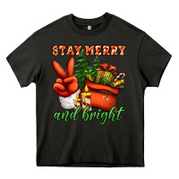Asphalt stay merry and bright peace hand Heavy Core Tee - Jasminsmagicworld