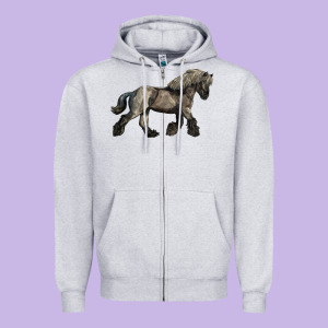 Belgian Horse Zipper Hoodie Designed By Lillyallendesigns