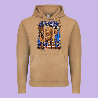 Oh My Stars Vintage Hoodie Designed By Cowgirlartshop