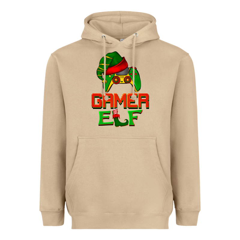 Christmas Gamer Elf Heavyweight Hoodie by BarkalooDesign | Teevron