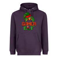 Plum Christmas gamer elf Heavyweight Hoodie - BarkalooDesign