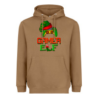 Toasted Coconut Christmas gamer elf Heavyweight Hoodie - BarkalooDesign