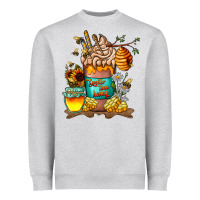Heather Grey Than Honey Heavyweight Sweatshirt - CowhideDigitalArt