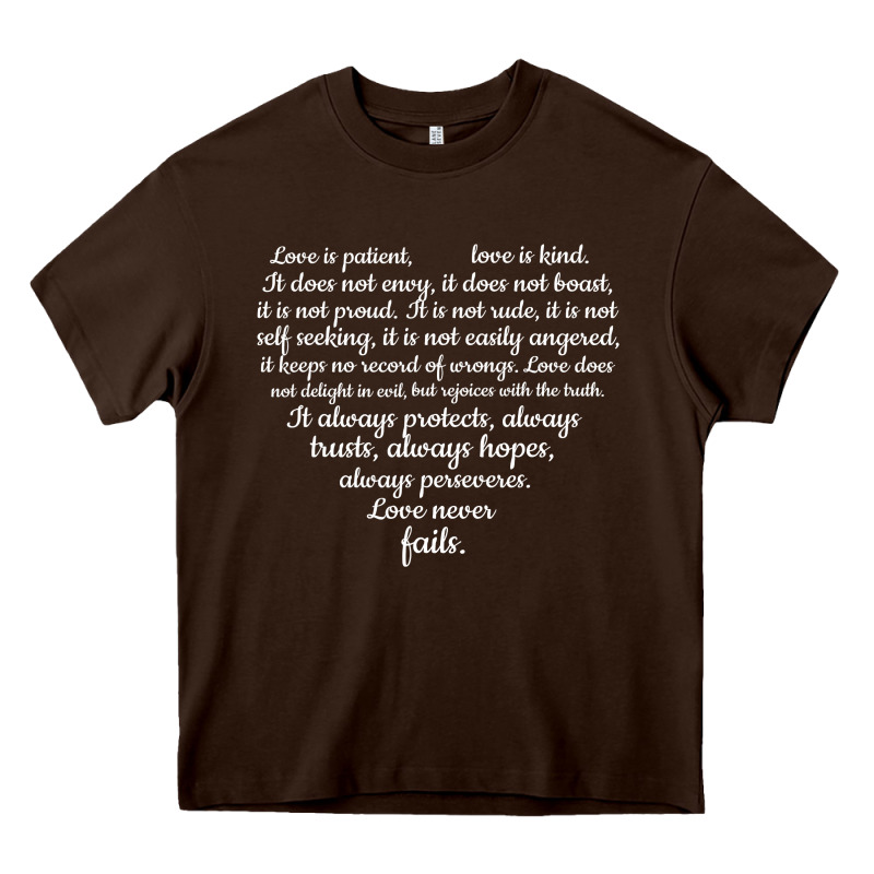 Love Is Patient Love Is Kind 1 Corinthians 1348 Heavy Core Tee by trangStudio | Teevron