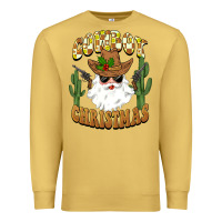 Antique Gold cowboy christmas santa Premium Sweatshirt - BarkalooDesign
