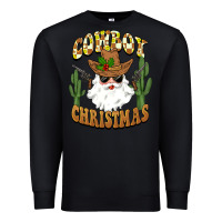 Black cowboy christmas santa Premium Sweatshirt - BarkalooDesign