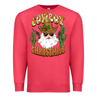 Cardinal cowboy christmas santa Premium Sweatshirt - BarkalooDesign