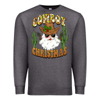Charcoal Heather cowboy christmas santa Premium Sweatshirt - BarkalooDesign