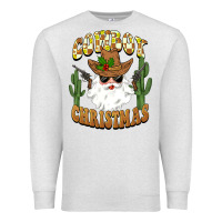 Oatmeal Heather cowboy christmas santa Premium Sweatshirt - BarkalooDesign