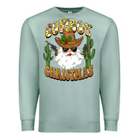 Seafoam cowboy christmas santa Premium Sweatshirt - BarkalooDesign