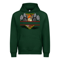 Forest Green race flag and race equipment Urban Hoodie - AdoDesignShop