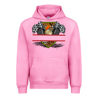 Fuchsia Pink race flag and race equipment Urban Hoodie - AdoDesignShop