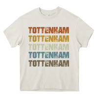 Cream Retro Vintage Tottenham London Heavy Core Tee - trangStudio