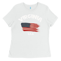 White VIRGINIA U.S.A Ladies Tee - Bettercallsaul