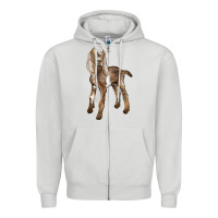 Dove Grey Baby Nubian Goat Zipper Hoodie - LillyAllenDesigns